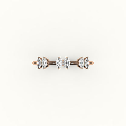 Skipped Oval Diamond Band