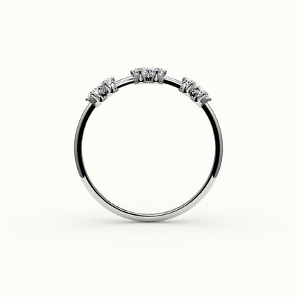 Skipped Oval Diamond Band
