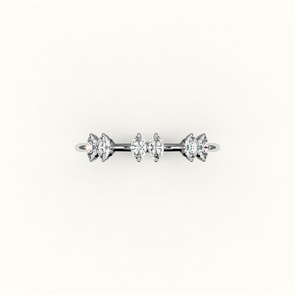 Skipped Oval Diamond Band