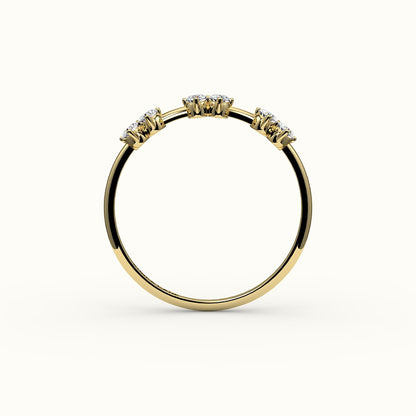 Skipped Oval Diamond Band