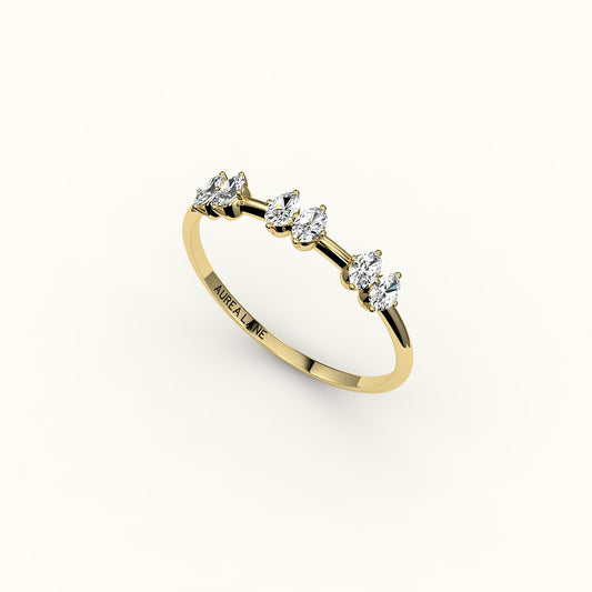 Skipped Oval Diamond Band
