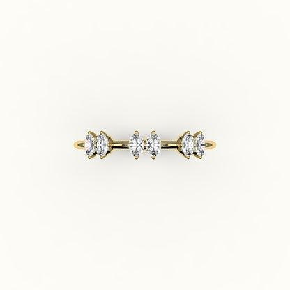 Skipped Oval Diamond Band
