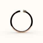 Heart Cut Initial and Diamond Ring