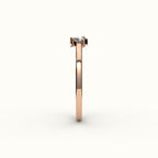 Heart Cut Initial and Diamond Ring