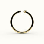 Heart Cut Initial and Diamond Ring