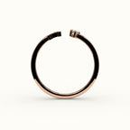 Marquise Cut Initial and Diamond Ring