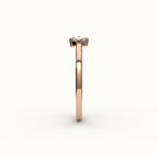 Marquise Cut Initial and Diamond Ring
