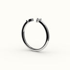 Marquise Cut Initial and Diamond Ring