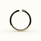 Marquise Cut Initial and Diamond Ring