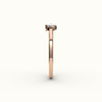 Round Cut Initial and Diamond Ring