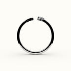 Round Cut Initial and Diamond Ring