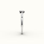 Round Cut Initial and Diamond Ring