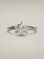 The Velo round lab-grown diamond solitaire in 14K rose gold, 360 turntable video