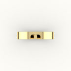 Classic Radiant or Emerald Cut Carved Wedding Band