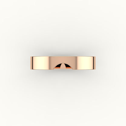 Classic Round Cut Carved Wedding Band