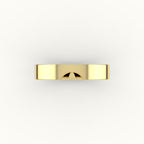 Classic Round Cut Carved Wedding Band