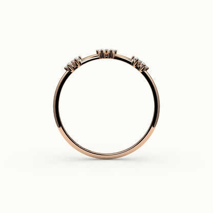 Skipped Round Diamond Band