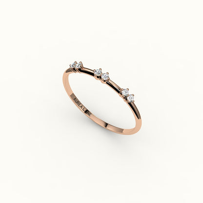 Skipped Round Diamond Band