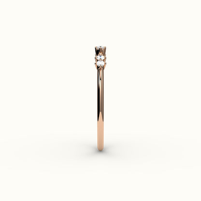 Skipped Round Diamond Band