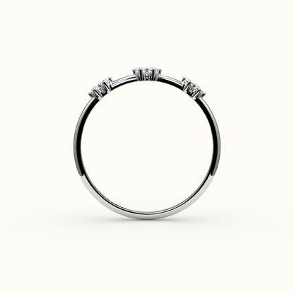 Skipped Round Diamond Band