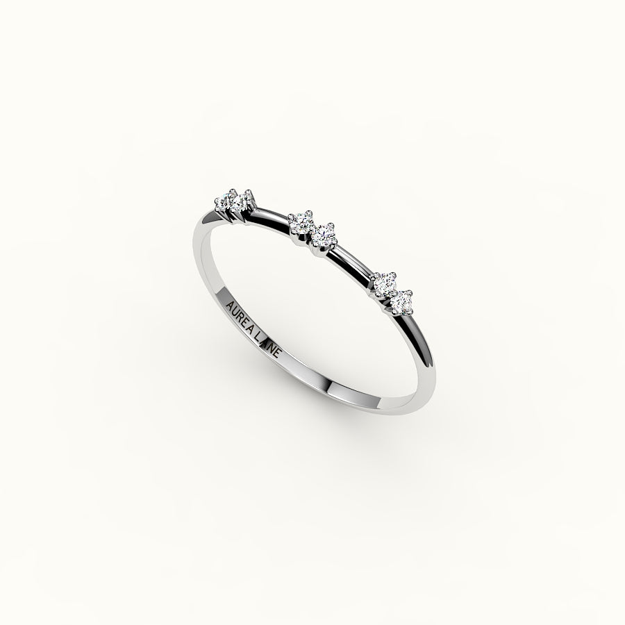 Skipped Round Diamond Band