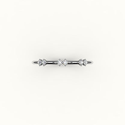 Skipped Round Diamond Band