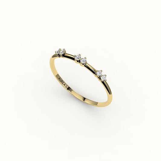 Skipped Round Diamond Band