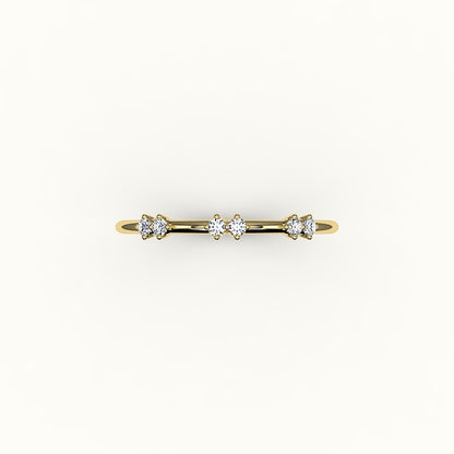 Skipped Round Diamond Band